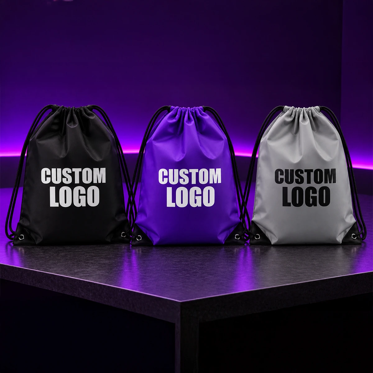 Eco Friendly Nylon Carry Drawstring Bag Inner Image